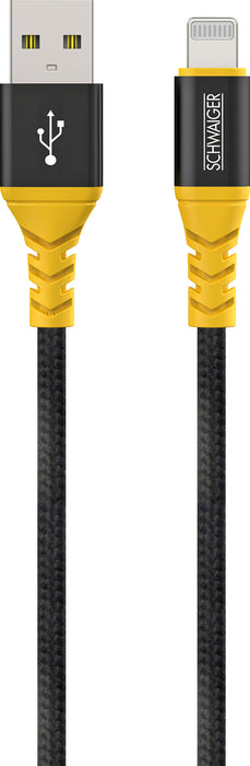 Schwaiger Lightning auf USB-A Kabel extrem reißfest 1,2 m