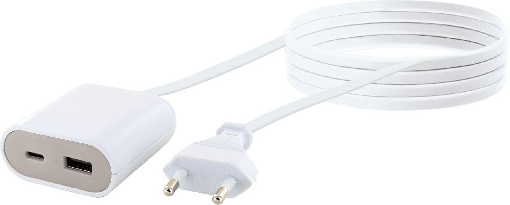 Schwaiger Ladegerät-Verlängerung 2,5 m USB-A + USB-C Verkauf