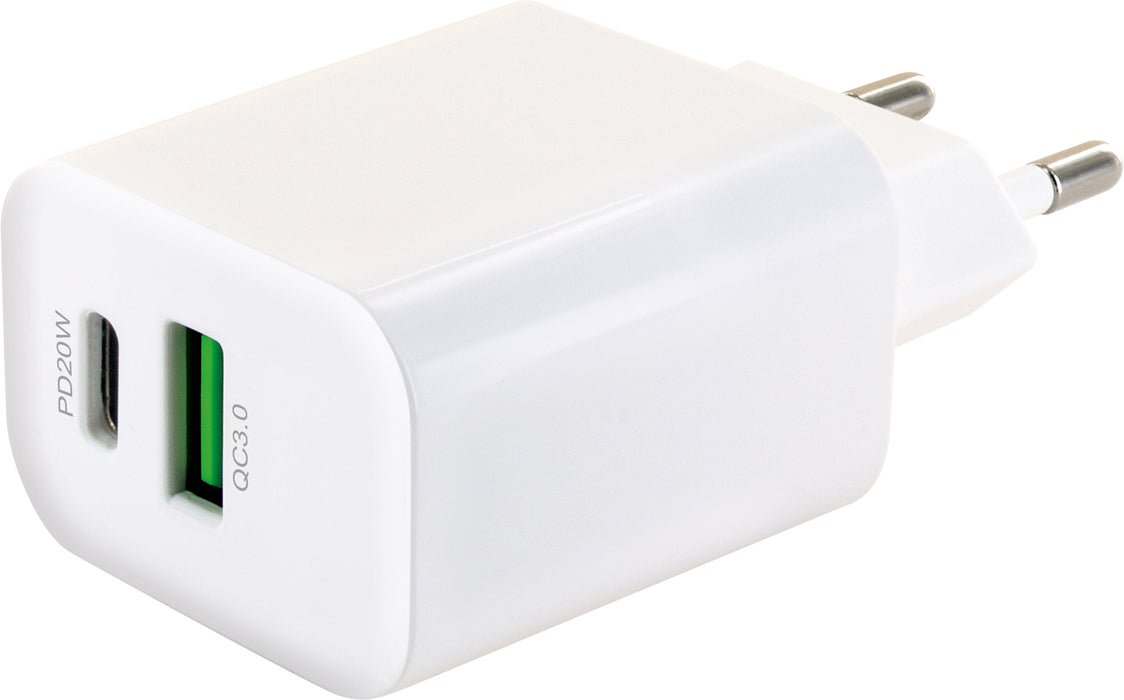 Schwaiger Ladegerät mit USB-A + USB-C