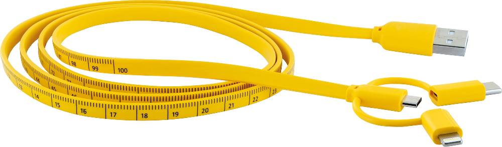 Schwaiger 3in1-Kabel mit Maßband-Aufdruck USB-C/Lightning/Micro-USB 1,2 m Meist gekauft