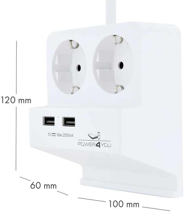 Schwaiger Smartphone-Halter mit 2x Steckdose + 2x USB 2.0 A Online