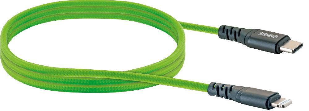 Schwaiger Lightning auf USB-C Kabel grün/rot/blau 1,2 m Angebote
