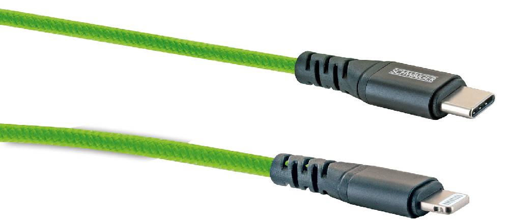 Schwaiger Lightning auf USB-C Kabel grün/rot/blau 1,2 m Angebote