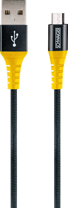 Schwaiger Micro-USB auf USB-A Kabel extrem reißfest 1,2 m