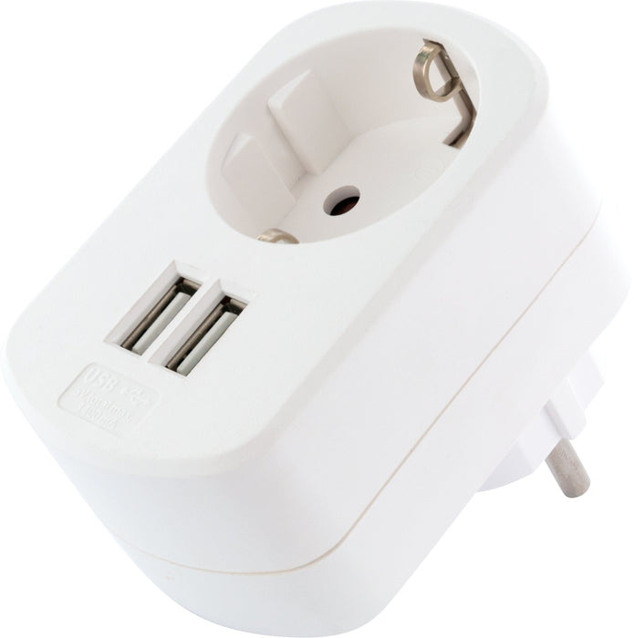 Schwaiger Ladegerät mit Steckdose + 2x USB-A