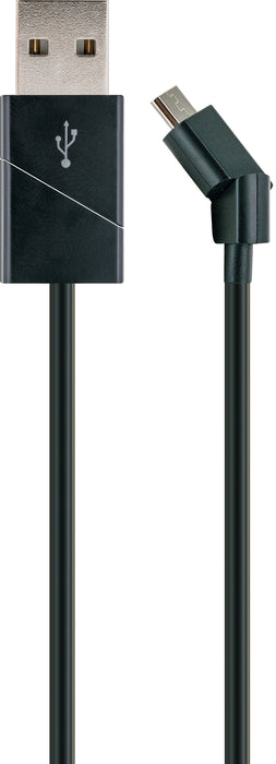 Schwaiger Micro-USB auf USB-A Kabel drehbare Stecker 1,2 m