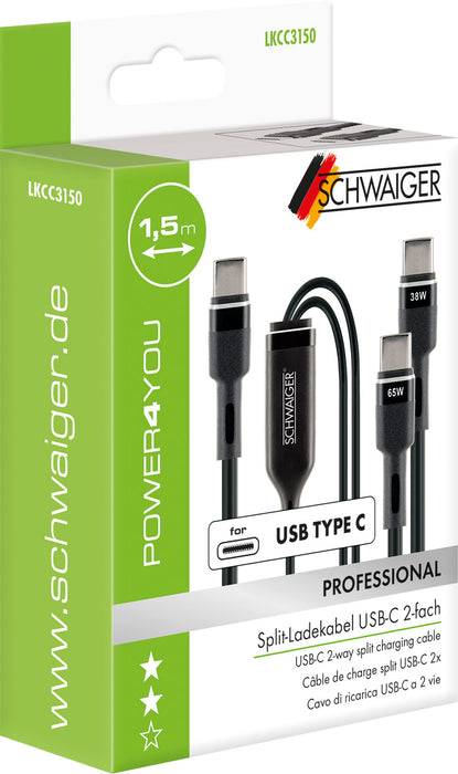 Schwaiger Split-Kabel USB-C auf USB-C 1,5 m Meist gekauft
