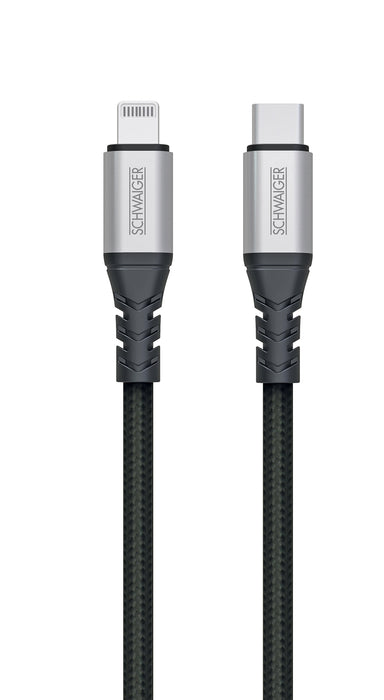 Schwaiger USB-C auf USB-C/Lightning Kabel extrem reißfest 1,2 m Schlussverkauf
