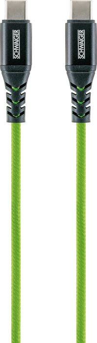 Schwaiger USB-C auf USB-C Kabel rot/grün/blau 1,2 m