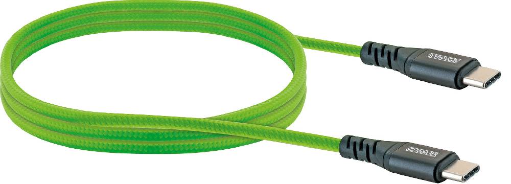 Schwaiger USB-C auf USB-C Kabel rot/grün/blau 1,2 m Günstiger Verkauf