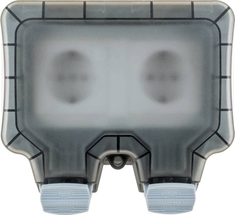 Schwaiger Außensteckdose für Winkelstecker 2-fach