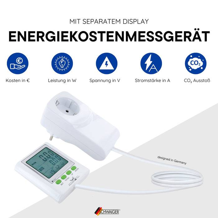 Schwaiger Energiekostenmessgerät mit verlängertem Display Blitzverkäufe