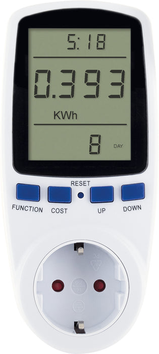 Schwaiger Energiekosten-/ Einspeisemessgerät mit beleuchtetem Display Outlet