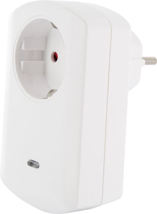 Schwaiger Steckdosenadapter Typ F fernsteuerbar mit Dimmfunktion