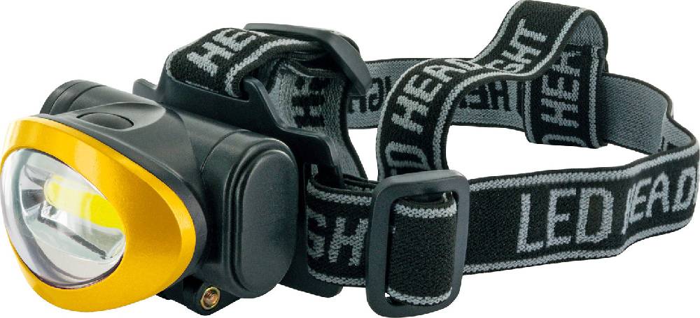 Schwaiger Stirnlampe mit Kopfband & 3 Betriebsmodi Gelb