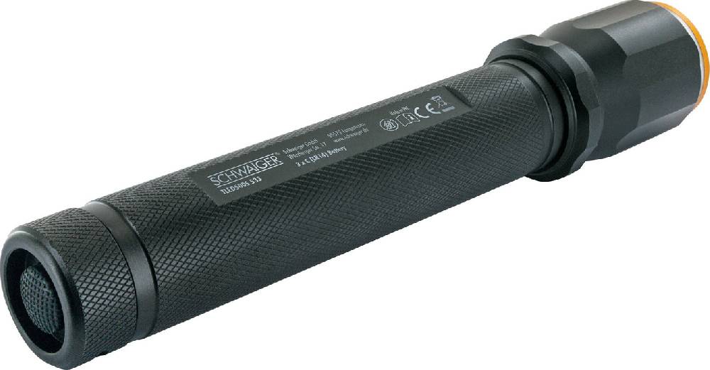 Schwaiger Taschenlampe mit Zoomfunktion Aluminium eloxiert Günstiger Verkauf