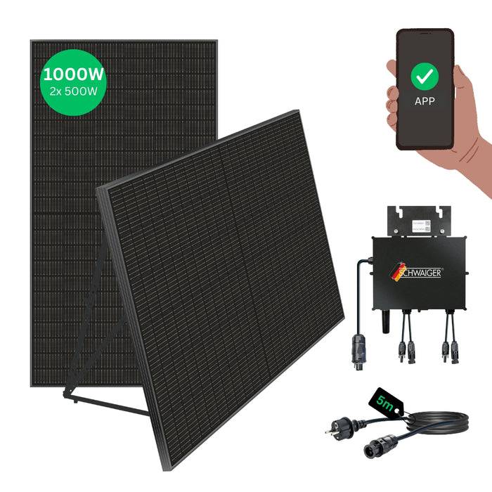 Schwaiger Solaranlage 2er Set Full Black 1000Wp