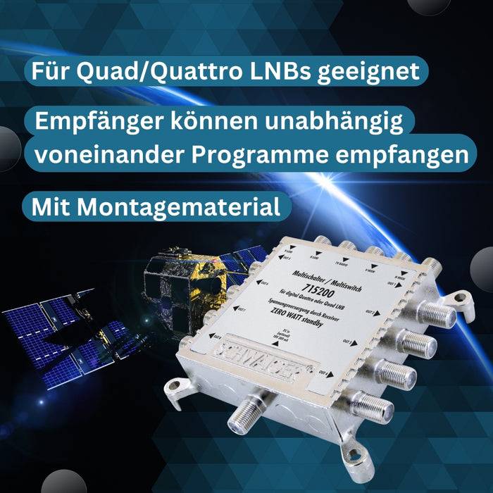 Schwaiger SAT Multischalter 5/8 mit Netzteil Schlussverkauf