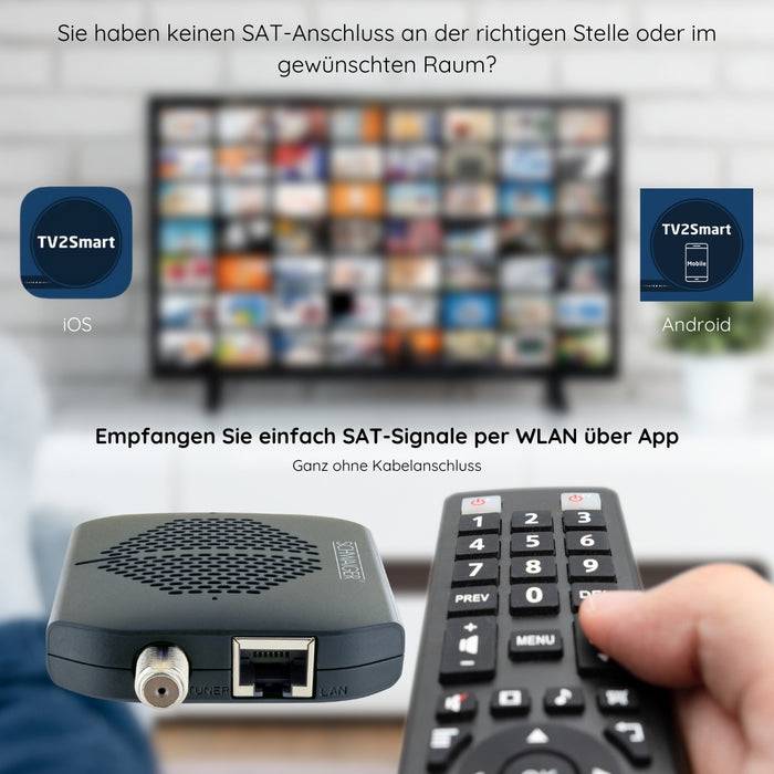 Schwaiger SAT-Dongle Digitale Fernsehsignale per WiFi HDTV FTA Günstiger Verkauf