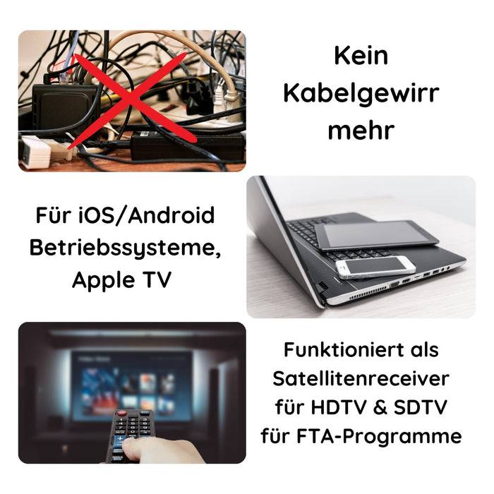 Schwaiger SAT-Dongle Digitale Fernsehsignale per WiFi HDTV FTA Günstiger Verkauf
