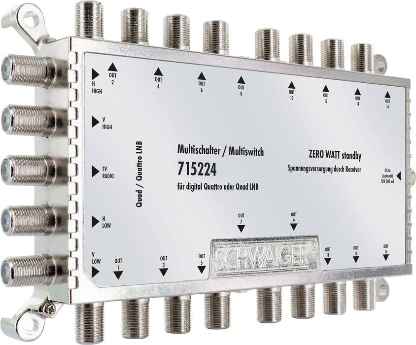 Schwaiger SAT Multischalter 5/16 mit Netzteil Fabrikverkauf