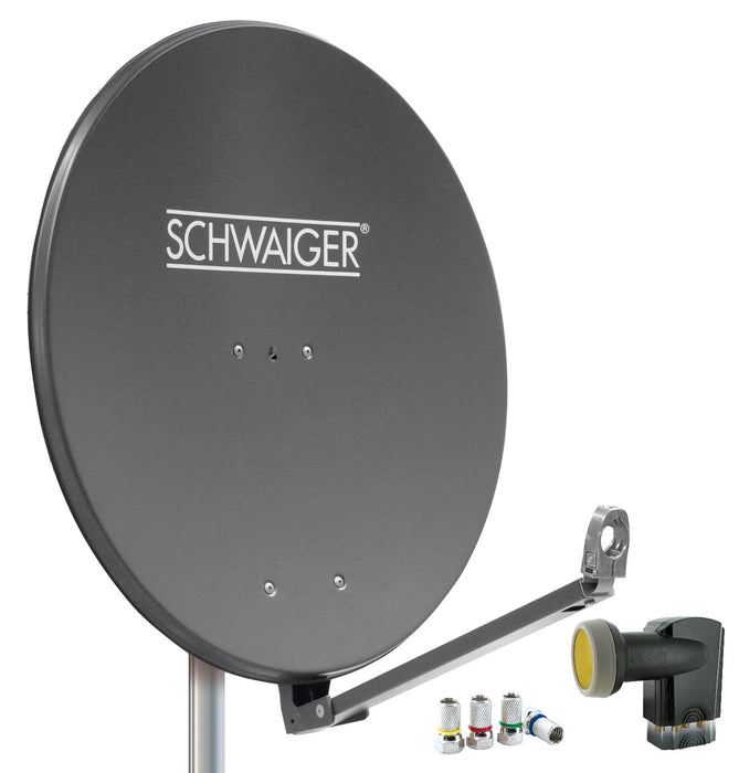 Schwaiger Satellitenanlage Set Anthrazit Aluminium 88 cm