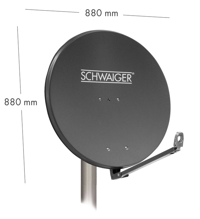 Schwaiger Satellitenanlage Set Anthrazit Aluminium 88 cm Meist gekauft