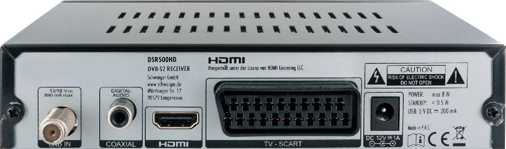 Schwaiger SAT-Receiver digital FULL HD FTA vorprogrammiert Outlet