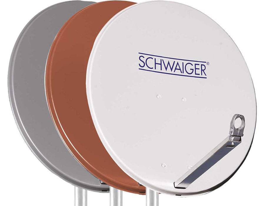 Schwaiger Satellitenschüssel Aluminium Weiß/Rot/Anthrazit 75 cm