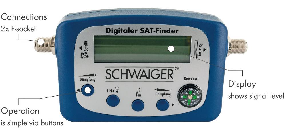 Schwaiger SAT-Finder mit LCD-Display Blitzverkäufe