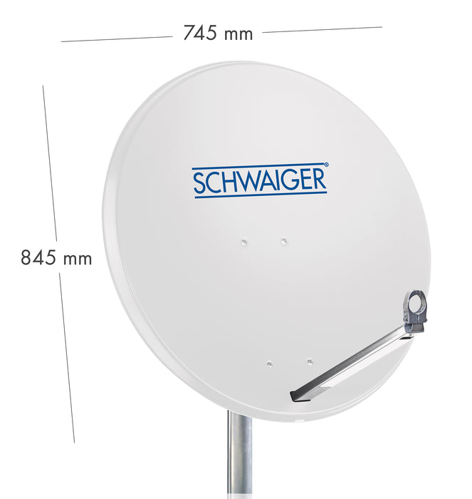 Schwaiger Satellitenanlage Set Weiß Aluminium 75 cm Verkauf