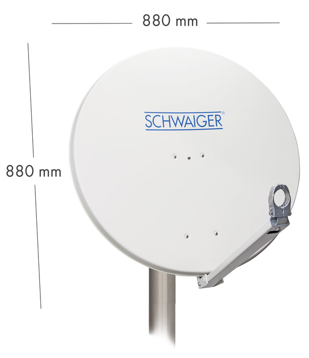 Schwaiger Satellitenanlage Set Weiß Aluminium 88 cm im Angebot