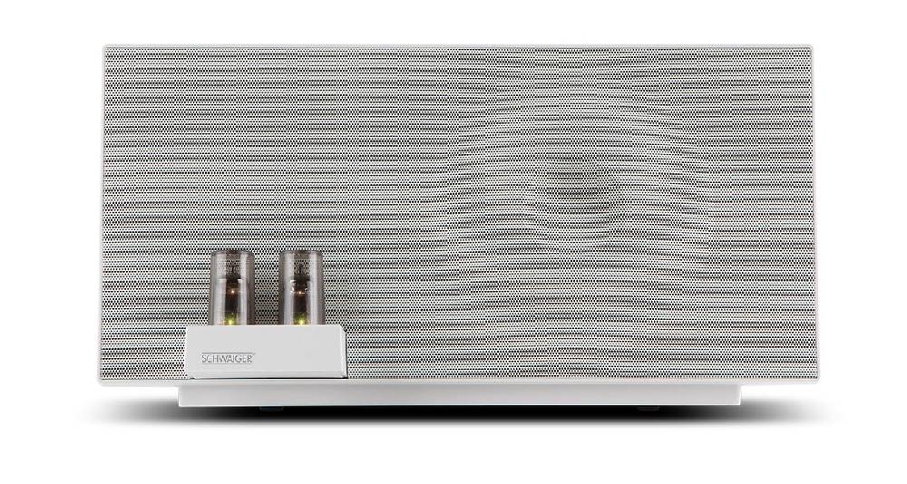 Schwaiger Hybrid Hi-Fi Lautsprechersystem mit Vakuum Röhrenverstärker (Bluetooth, NFC, AUX, USB, etc.)