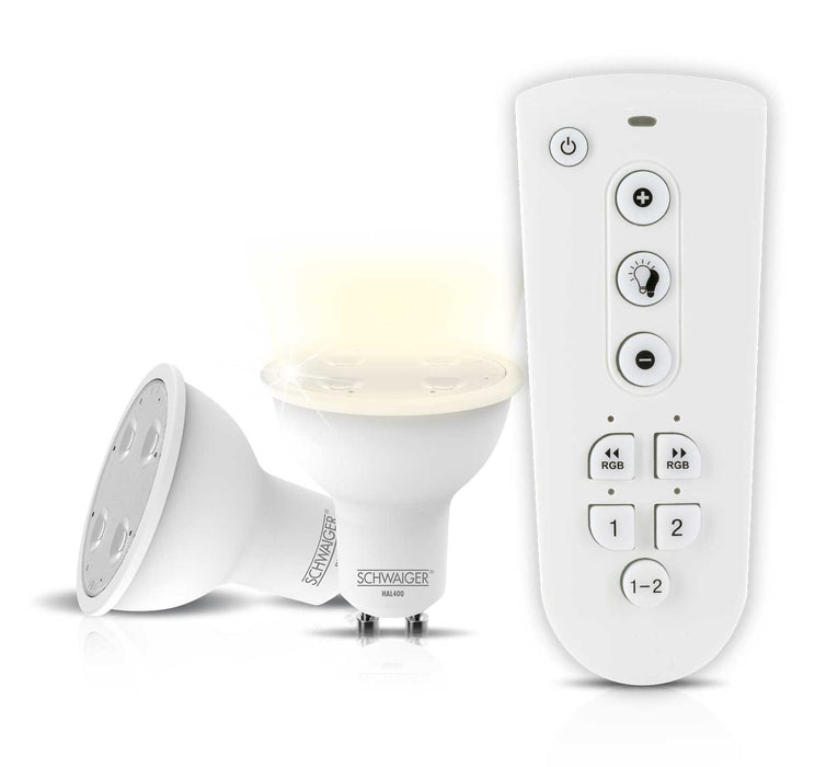 Schwaiger Smart Leuchtmittel Set dimmbar mit Fernbedienung GU10