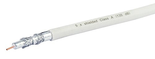 Schwaiger Koaxialkabel mit 4x F-Stecker 10 m 135 dB Auslauf