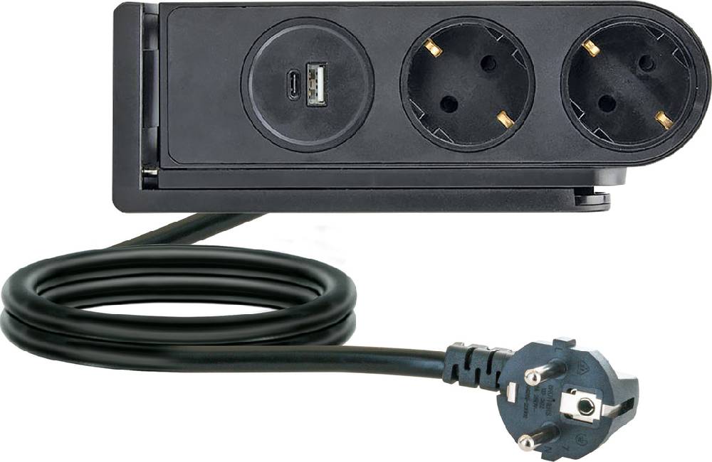 Schwaiger Tischsteckdose 2fach mit USB-C/A Anschluss Schlussverkauf