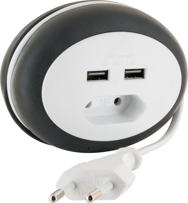 Schwaiger Kabeltrommel Eurostecker 2x USB-A Slots Günstiger Verkauf