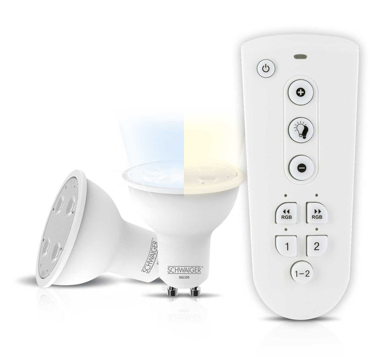 Schwaiger Smart Leuchtmittel Set mit Fernbedienung GU10