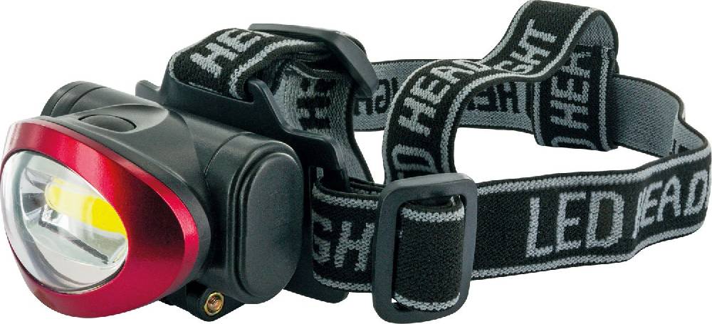 Schwaiger Stirnlampe mit Kopfband & 3 Betriebsmodi Rot