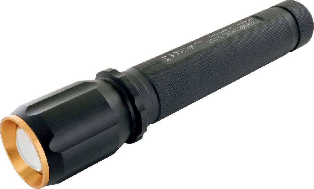 Schwaiger Taschenlampe mit Zoomfunktion Aluminium