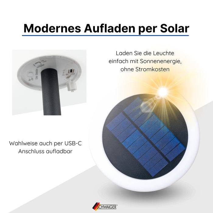 Schwaiger Solar-Stehleuchte 1,5 m RGB Lagerräumung