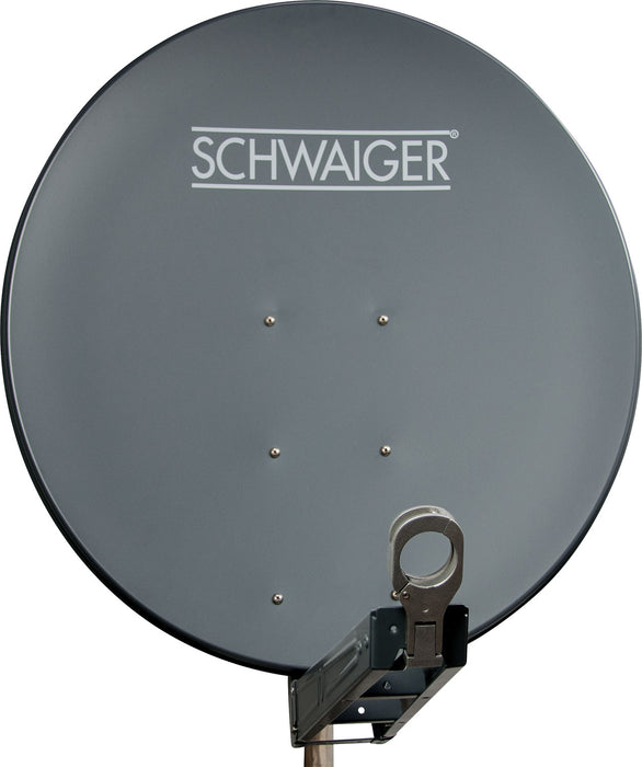 Schwaiger Satellitenschüssel Aluminium Weiß/Rot/Anthrazit 85 cm Auslauf