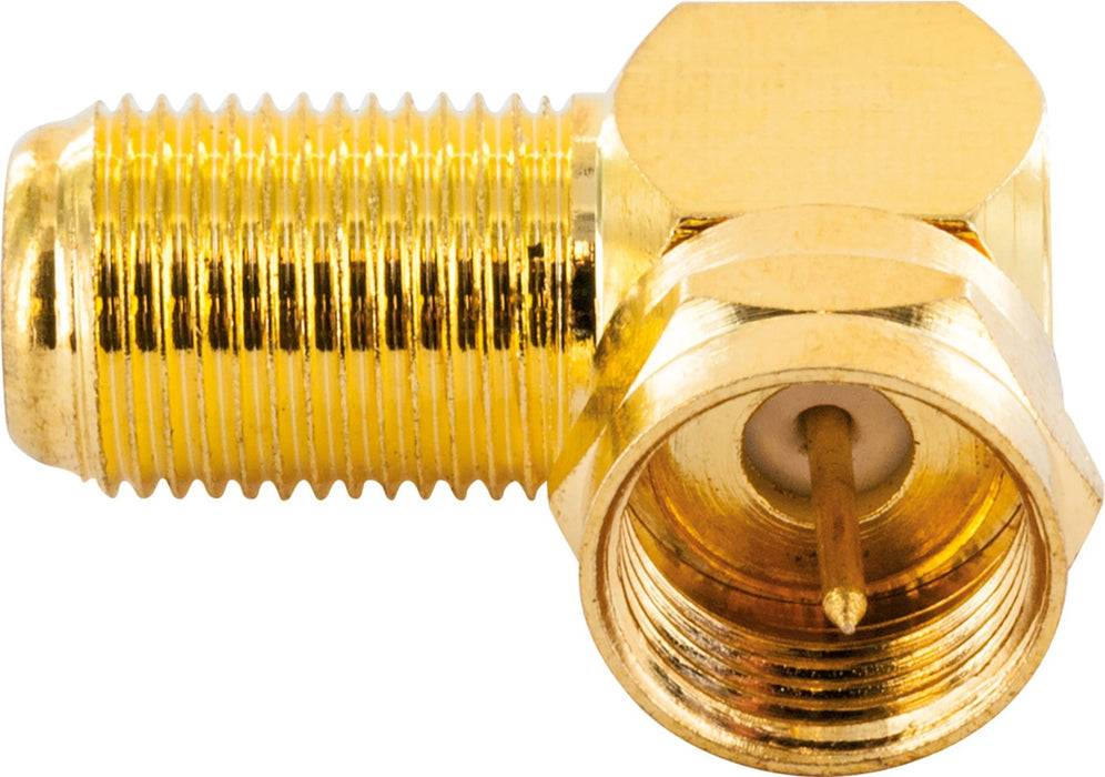 Schwaiger Winkeladapter F-Stecker auf F-Buchse gold