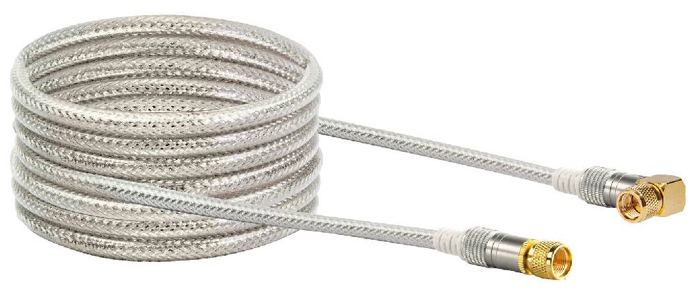 Schwaiger SAT-Anschlusskabel mit F-Winkelstecker 1,5 - 10 m 110 dB