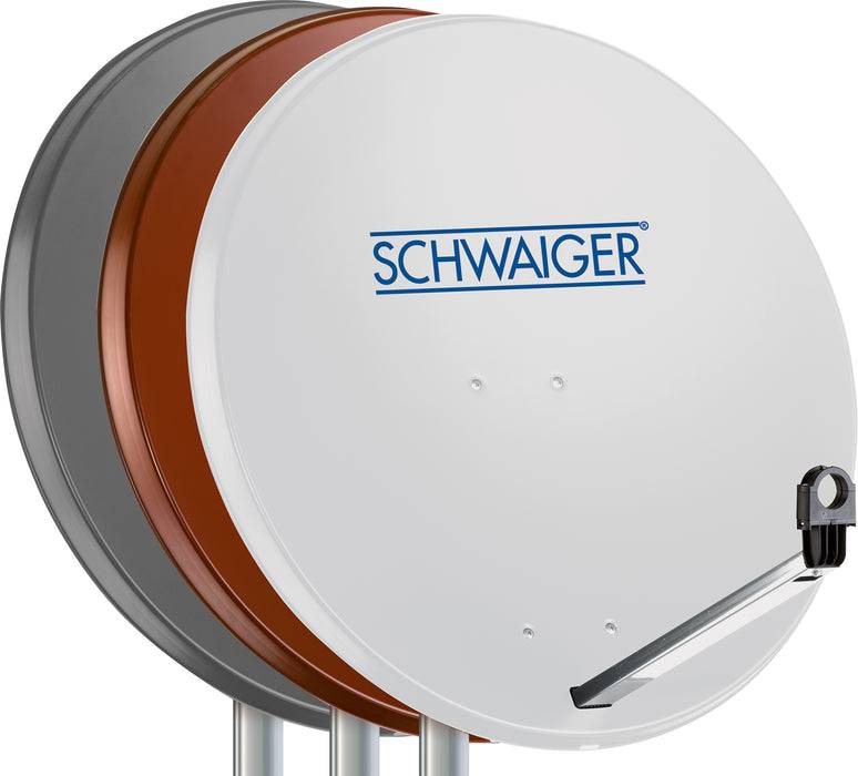 Schwaiger Satellitenschüssel Stahl Weiß/Rot/Anthrazit 75 cm