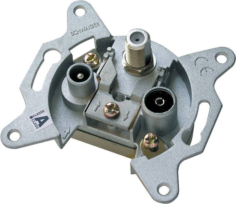 Schwaiger Multimedia Durchgangsdose 8 dB Outlet