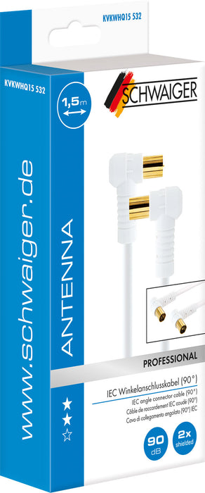 Schwaiger Antennenkabel mit Winkelstecker 1,5 - 3 m 90 dB Günstiger Verkauf