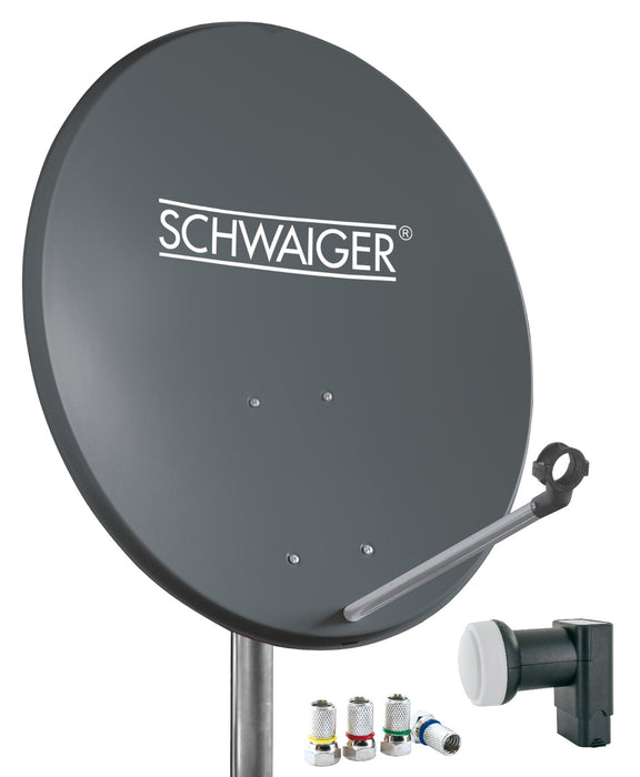 Schwaiger Satellitenanlage Set Anthrazit Stahl 55 cm
