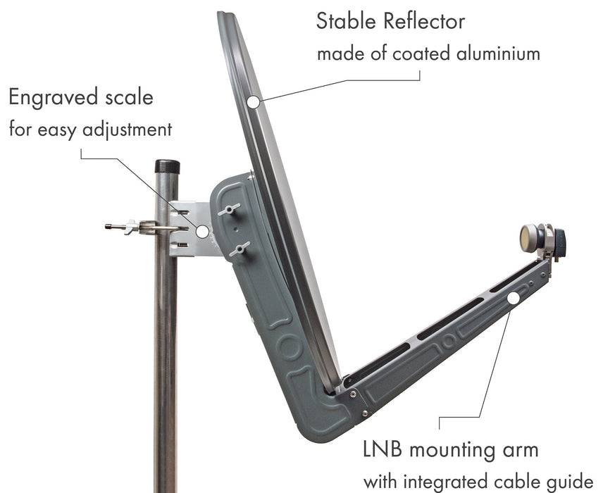Schwaiger Satellitenschüssel Aluminium Weiß/Rot/Anthrazit 75 cm Online