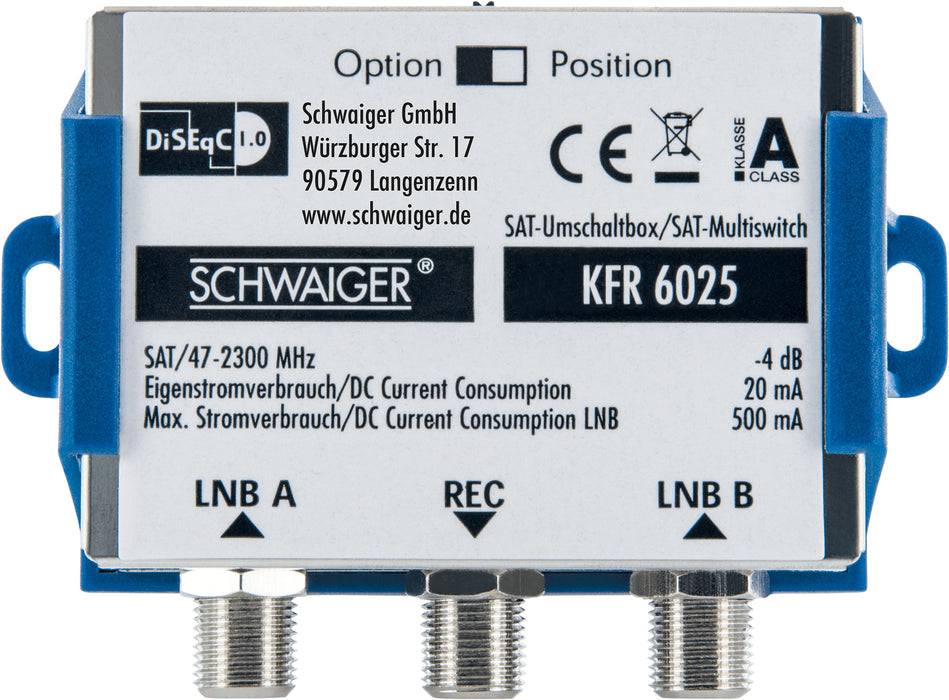 Schwaiger DiSEqC 1.0 Schalter 2>1 im Angebot